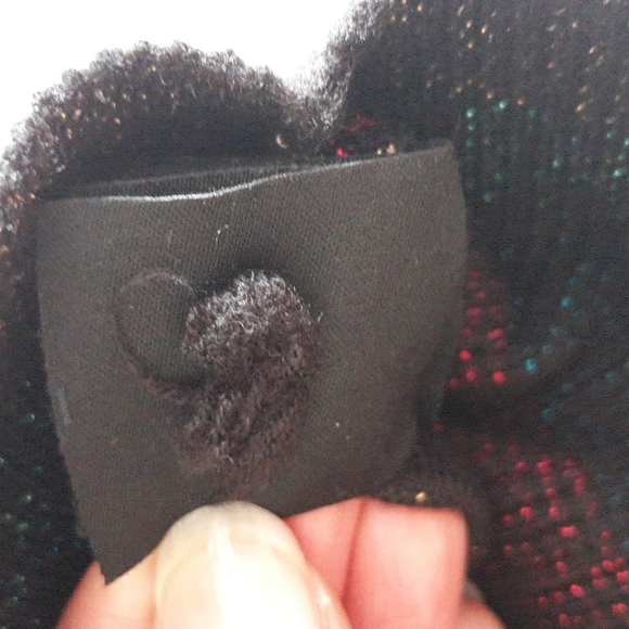 Moth Anthropologie Size Medium V-Neck Metallic Rainbow Stripe Sweater - Picture 14 of 17